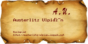 Austerlitz Ulpián névjegykártya